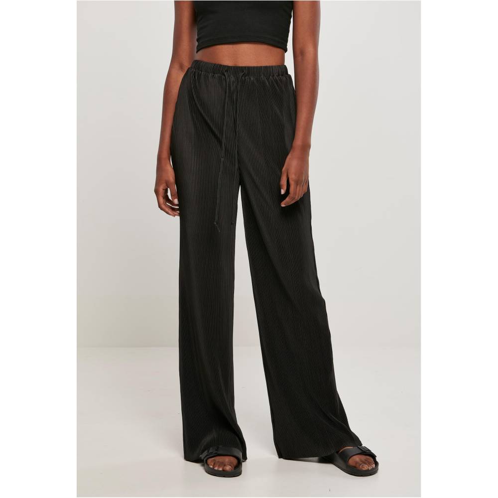 Urban Classics - Plisse Pantalon large - Noir